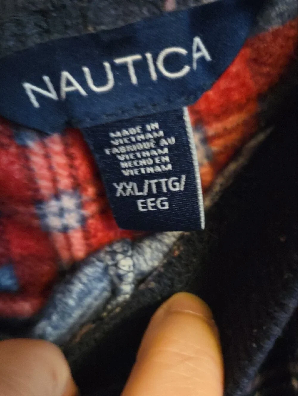Nautica Red and Navy Plaid Women's Pajama Set